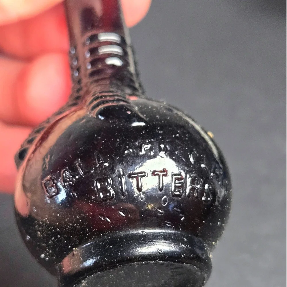 Vintage Baldwin's Bitters Bottle Antique Novelty Glass Liquor Bottle‎ Taiwan